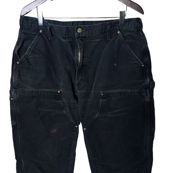 Carhartt Distressed Double Knee Dungaree Fit Pants 36X36 - Picture 2 of 7